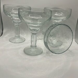 Elegant Clear Glass Margarita Glass Set